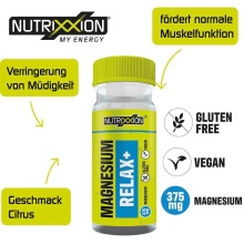 NUTRIXXION Magnesium 375 - Magnesium Relax+ - 12x60ml Box